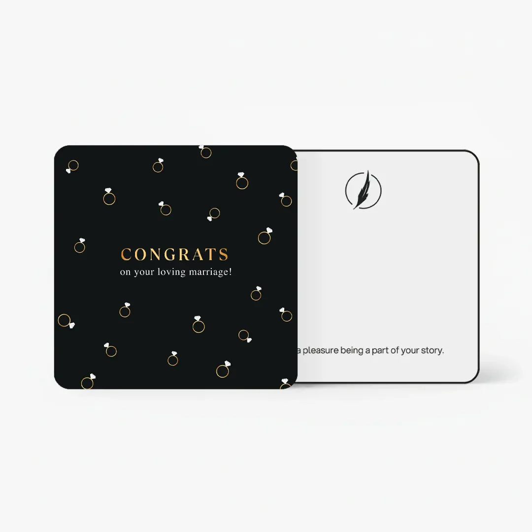 Scents N Stories “Congrats” gift card for celebrating special achievements.