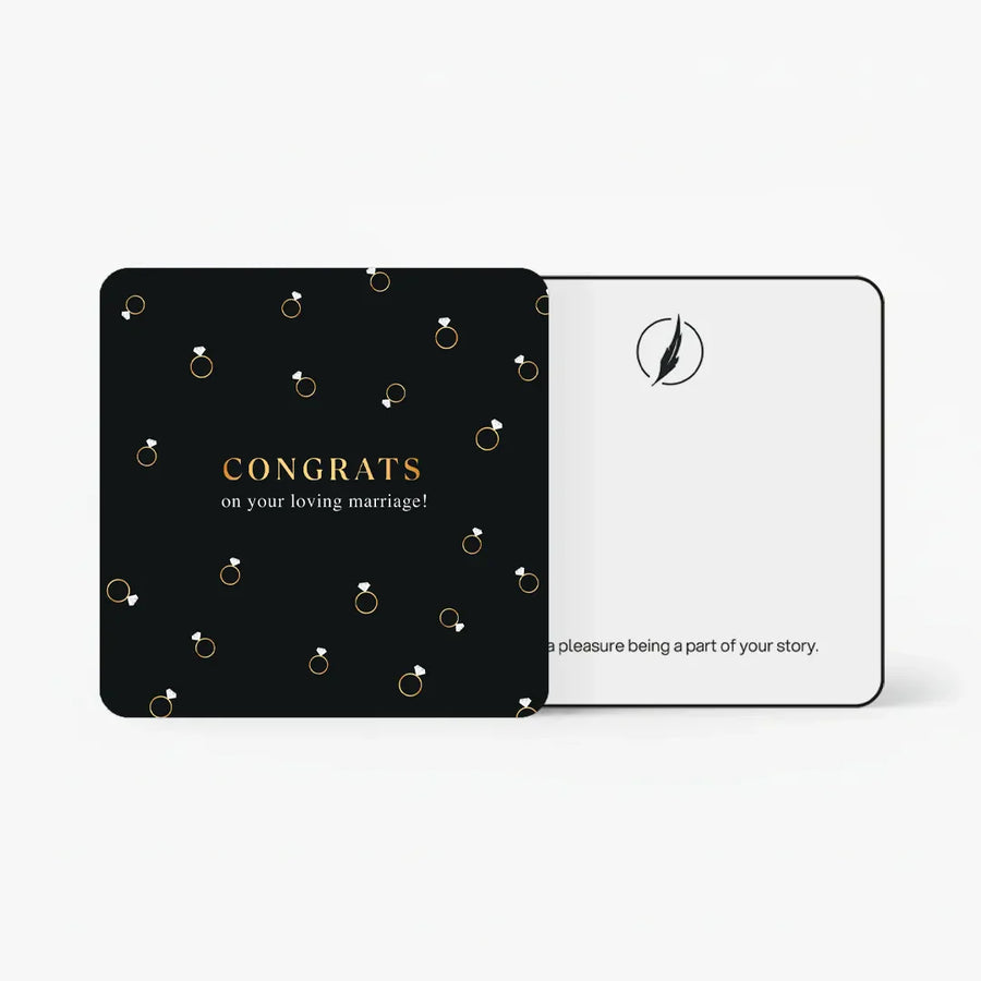 Scents N Stories “Congrats” gift card for celebrating special achievements.